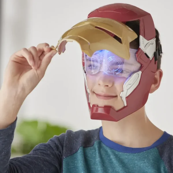 Flash Sale Hasbro Marvel , Maschera Flip Fx Di Iron Man, Con Effetti Luminosi, Replica Per Giochi D'Imitazione Action Figures