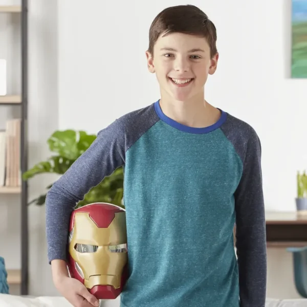 Flash Sale Hasbro Marvel , Maschera Flip Fx Di Iron Man, Con Effetti Luminosi, Replica Per Giochi D'Imitazione Action Figures
