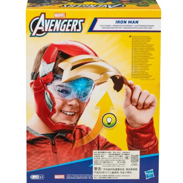 Flash Sale Hasbro Marvel , Maschera Flip Fx Di Iron Man, Con Effetti Luminosi, Replica Per Giochi D'Imitazione Action Figures