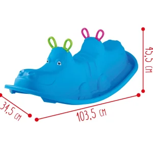Hot Hippo Rocker A Forma Di Ippopotamo Con Maniglie Colorate Divertiti Mentre Dondoli! Dondoli