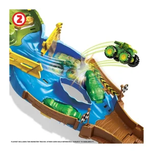 Cheap Monster Trucks Torneo Dei Titani Playset Con Monster Truck Bigfoot E Gunkster Per Sfide Testa A Testa, Giocattolo Per Bambini Dai 4 Anni In Su Garage E Circuiti