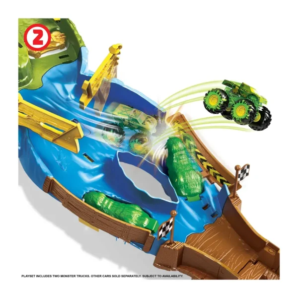 Cheap Monster Trucks Torneo Dei Titani Playset Con Monster Truck Bigfoot E Gunkster Per Sfide Testa A Testa, Giocattolo Per Bambini Dai 4 Anni In Su Garage E Circuiti