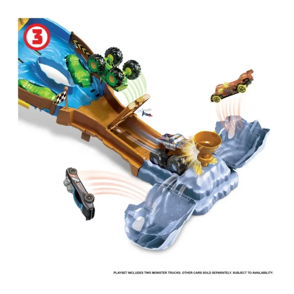 Cheap Monster Trucks Torneo Dei Titani Playset Con Monster Truck Bigfoot E Gunkster Per Sfide Testa A Testa, Giocattolo Per Bambini Dai 4 Anni In Su Garage E Circuiti