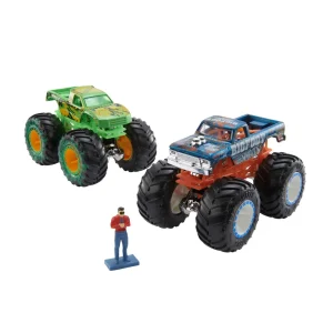 Cheap Monster Trucks Torneo Dei Titani Playset Con Monster Truck Bigfoot E Gunkster Per Sfide Testa A Testa, Giocattolo Per Bambini Dai 4 Anni In Su Garage E Circuiti