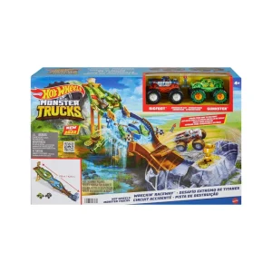 Cheap Monster Trucks Torneo Dei Titani Playset Con Monster Truck Bigfoot E Gunkster Per Sfide Testa A Testa, Giocattolo Per Bambini Dai 4 Anni In Su Garage E Circuiti