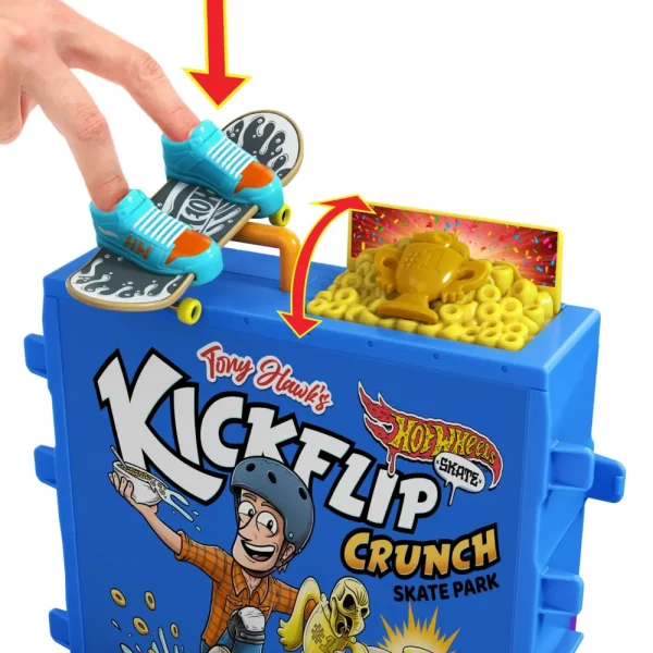 Store Skate Ciotola Per Cereali Da Skate Di Tony Hawk, Playset A Tema Cereali Con 1 Fingerboard E 1 Paio Di Scarpine Da Skate Garage E Circuiti