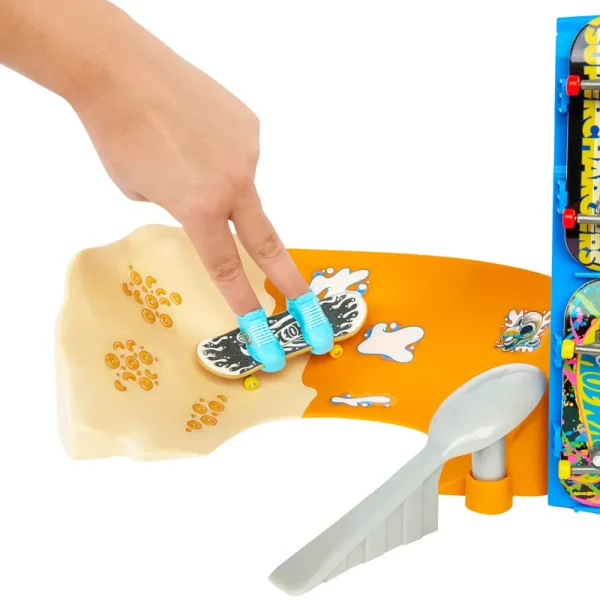Store Skate Ciotola Per Cereali Da Skate Di Tony Hawk, Playset A Tema Cereali Con 1 Fingerboard E 1 Paio Di Scarpine Da Skate Garage E Circuiti