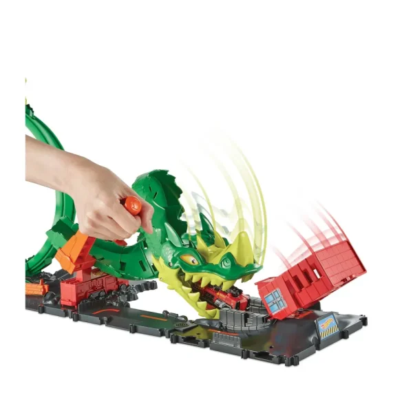 Fashion -Dragone Di Fuoco Con 1 Veicolo Die-Cast Incluso E Stazione Dei Pompieri, Giocattolo Per Bambini 5+ Anni, Hdp03 Garage E Circuiti