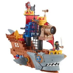 Best Sale Il Galeone Dei Pirati A Forma Di Squalo Con Mini Personaggi E Accessori Inclusi Mondi Immaginari