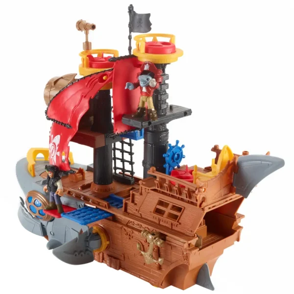 Best Sale Il Galeone Dei Pirati A Forma Di Squalo Con Mini Personaggi E Accessori Inclusi Mondi Immaginari