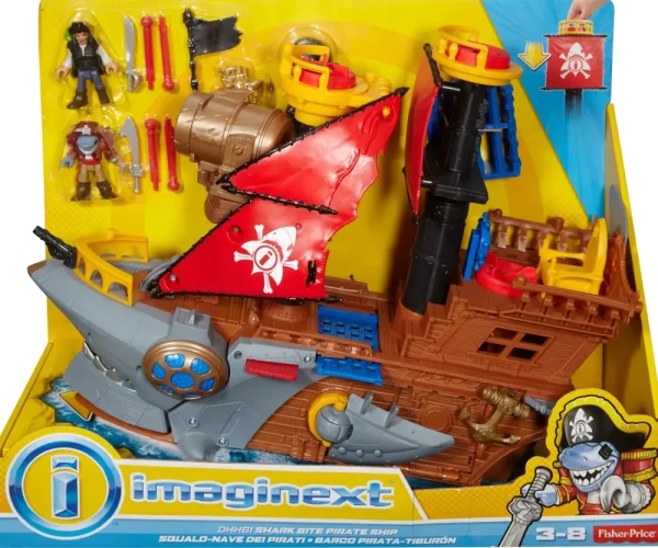 Best Sale Il Galeone Dei Pirati A Forma Di Squalo Con Mini Personaggi E Accessori Inclusi Mondi Immaginari