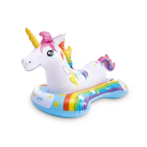 Shop Cavalcabile Gonfiabile Mare Unicorno, Multicolore, 163 86 Cm Gonfiabili Per Bambini