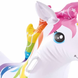 Shop Cavalcabile Gonfiabile Mare Unicorno, Multicolore, 163 86 Cm Gonfiabili Per Bambini