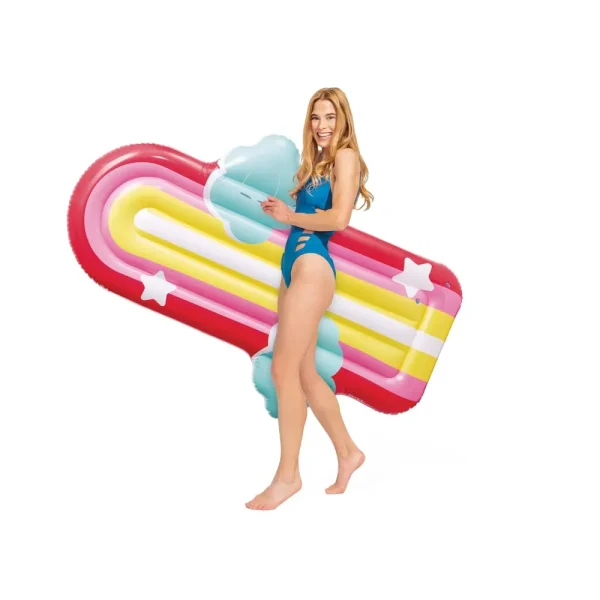 Flash Sale Materassino Mare Gonfiabile Rainbow Con Nuvole, Multicolore, 175X117X20 Cm Gonfiabili Per Bambini