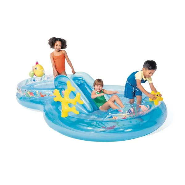 Cheap Play Center Under The Sea Piscina Gonfiabile, Con Palline, Pvc, Multicolore, 310X193X71 Cm Gonfiabili Per Bambini