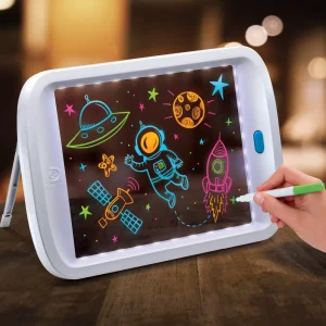 Clearance Lavagna Da Disegno Con Luci A Neon E 4 Pennarelli Kit Artistici E Pittura