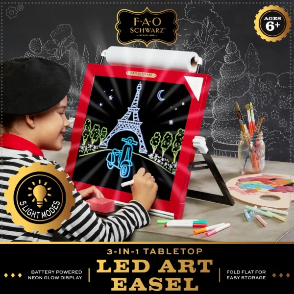 Flash Sale Lavagnetta 3 In 1 Con Led, Gessetti E Pennarelli Kit Artistici E Pittura