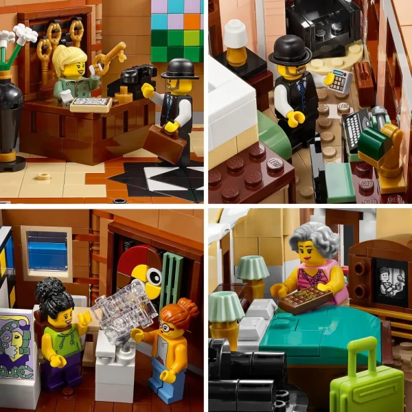 Fashion 10297 Boutique Hotel, Set Modellini Da Costruire Per Adulti, Edificio Modulare Da Collezione Con 7 Minifigure Mattoncini