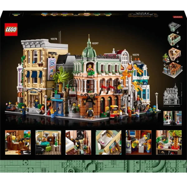 Fashion 10297 Boutique Hotel, Set Modellini Da Costruire Per Adulti, Edificio Modulare Da Collezione Con 7 Minifigure Mattoncini