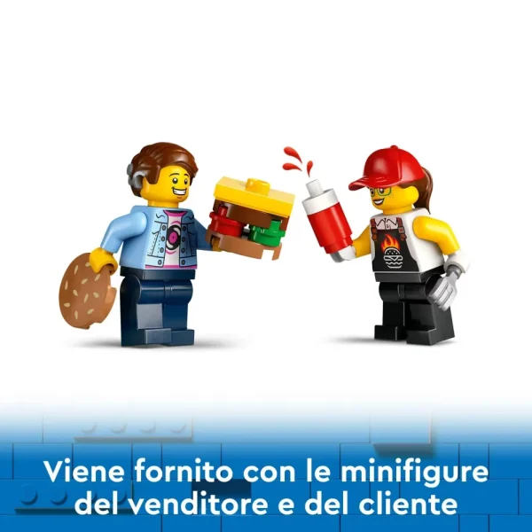 Best Sale 60404 Furgone Degli Hamburger Giocattolo, Veicolo Per Bambini 5+ Anni, Camion Food Truck Con Accessori E 2 Minifigure Mattoncini