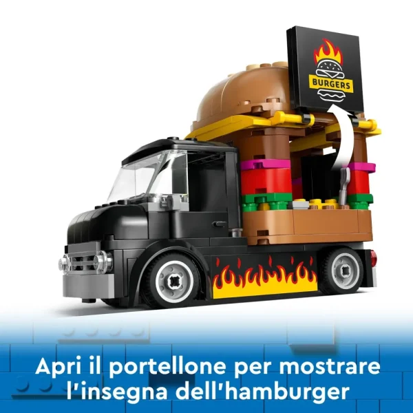 Best Sale 60404 Furgone Degli Hamburger Giocattolo, Veicolo Per Bambini 5+ Anni, Camion Food Truck Con Accessori E 2 Minifigure Mattoncini
