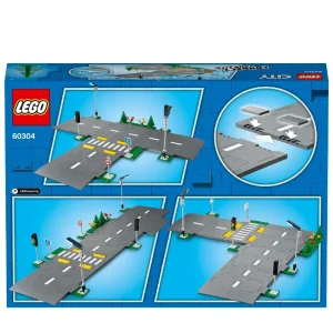 Store City 60304 Piattaforme Stradali, Set Basi Con Lampioni Fosforescenti, Semafori Giocattolo, Cartelli E Segnaletica, Toys Center Mattoncini