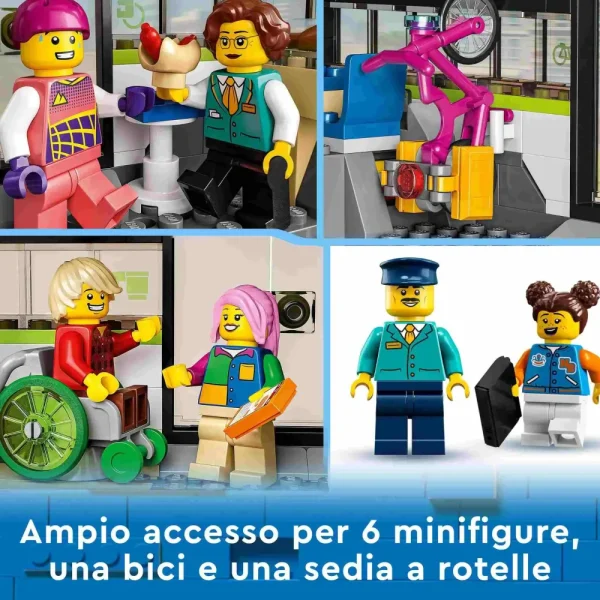 Cheap City 60337 Treno Passeggeri Espresso, Con Locomotiva Giocattolo Telecomandata Con Luci E Binari, Giochi Per Bambini Mattoncini