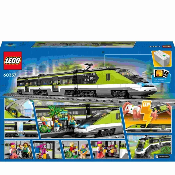 Cheap City 60337 Treno Passeggeri Espresso, Con Locomotiva Giocattolo Telecomandata Con Luci E Binari, Giochi Per Bambini Mattoncini