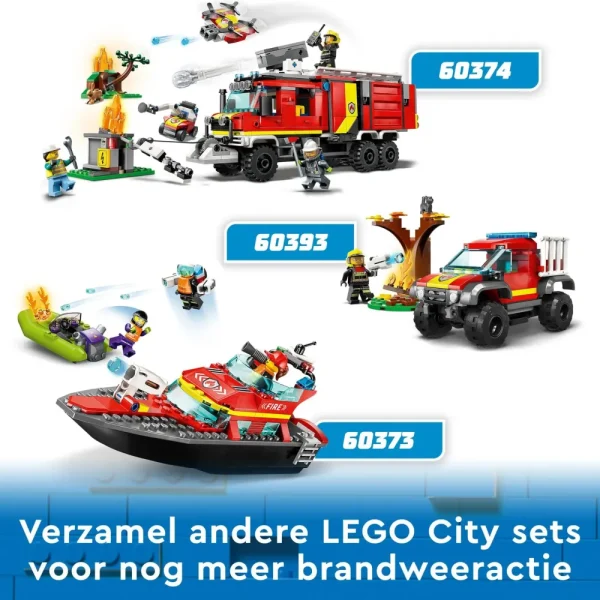 Cheap Fire 60374 Autopompa Dei Vigili Del Fuoco, Unita Di Comando Pompieri, Camion Giocattolo E Droni, Giochi Per Bambini Mattoncini