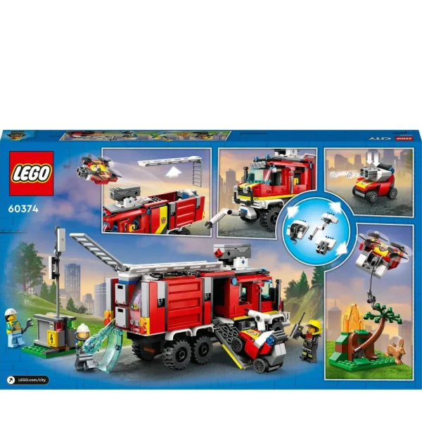 Cheap Fire 60374 Autopompa Dei Vigili Del Fuoco, Unita Di Comando Pompieri, Camion Giocattolo E Droni, Giochi Per Bambini Mattoncini