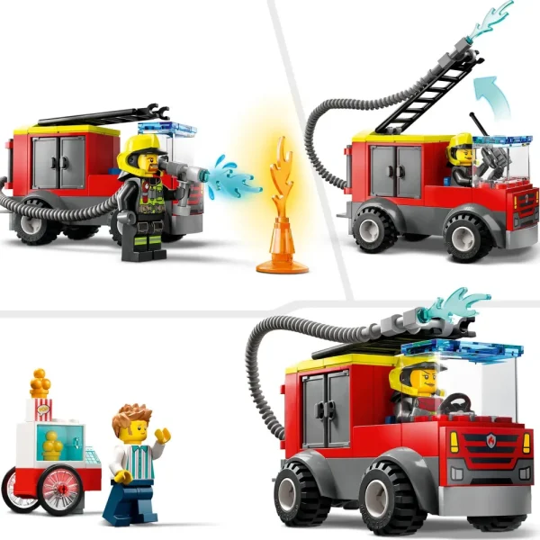 Cheap Fire 60375 Caserma Dei Pompieri E Autopompa, Camion Giocattolo Dei Vigili Del Fuoco, Giochi Per Bambini, Idee Regalo Mattoncini