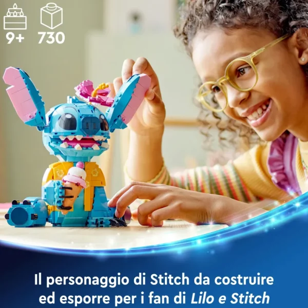 Shop Disney 43249 Stitch, Gioco Per Bambini 9+, Personaggio Da Costruire Con Parti Mobili, Idea Regalo Divertente Dal Film Mattoncini