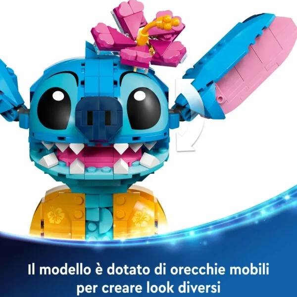 Shop Disney 43249 Stitch, Gioco Per Bambini 9+, Personaggio Da Costruire Con Parti Mobili, Idea Regalo Divertente Dal Film Mattoncini