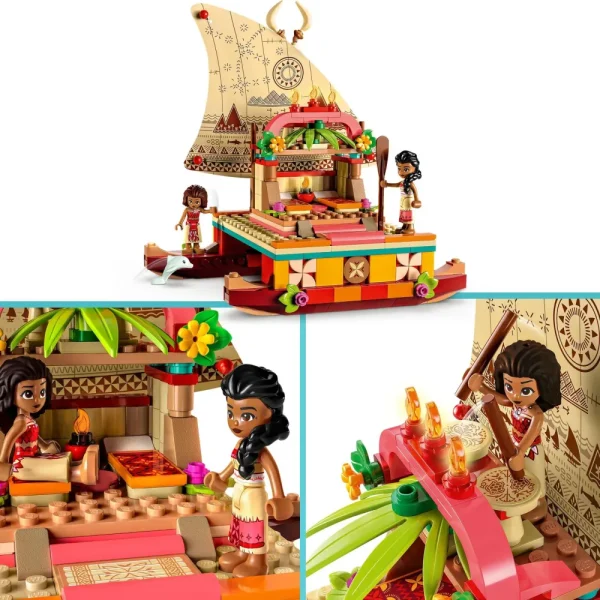 Discount Disney Princess 43210 La Barca A Vela Di Vaiana Con Mini Bamboline E Delfino, Giocattolo Creativo Per Bambine E Bambini 6+ Mattoncini