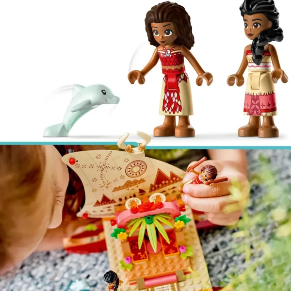 Discount Disney Princess 43210 La Barca A Vela Di Vaiana Con Mini Bamboline E Delfino, Giocattolo Creativo Per Bambine E Bambini 6+ Mattoncini
