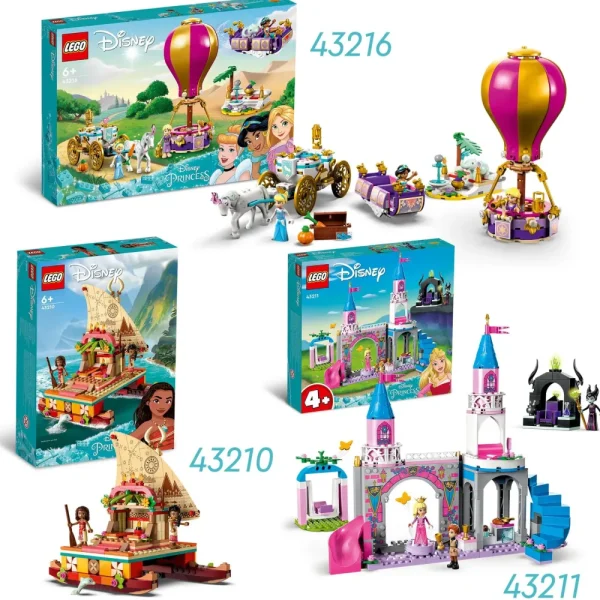 Discount Disney Princess 43210 La Barca A Vela Di Vaiana Con Mini Bamboline E Delfino, Giocattolo Creativo Per Bambine E Bambini 6+ Mattoncini
