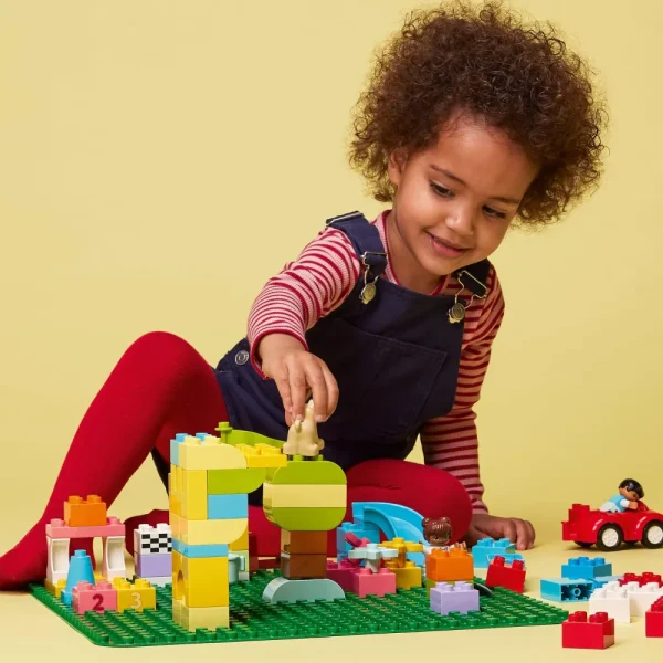 Sale Duplo 10980 Base Verde, Tavola Classica Per Mattoncini, Piattaforma Giocattolo, Superfice Di Costruzione Per Bambini Mattoncini