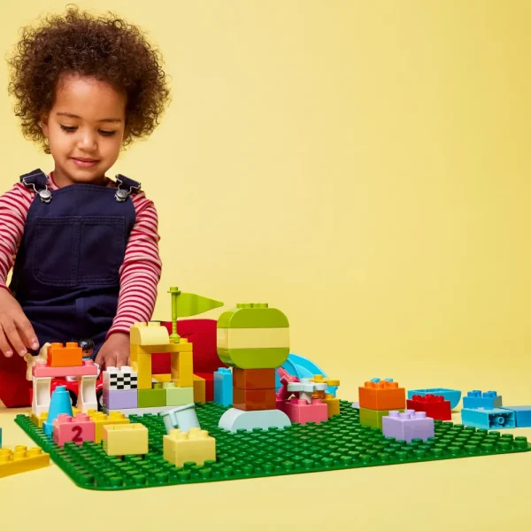 Sale Duplo 10980 Base Verde, Tavola Classica Per Mattoncini, Piattaforma Giocattolo, Superfice Di Costruzione Per Bambini Mattoncini