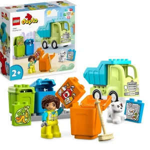 Sale 10987 Camion Riciclaggio Rifiuti, Camion Spazzatura Giocattolo, Gioco Educativo Per Bambini, Raccolta Differenziata Mattoncini