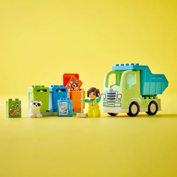 Sale 10987 Camion Riciclaggio Rifiuti, Camion Spazzatura Giocattolo, Gioco Educativo Per Bambini, Raccolta Differenziata Mattoncini