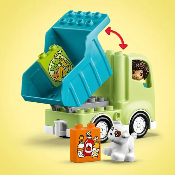 Sale 10987 Camion Riciclaggio Rifiuti, Camion Spazzatura Giocattolo, Gioco Educativo Per Bambini, Raccolta Differenziata Mattoncini