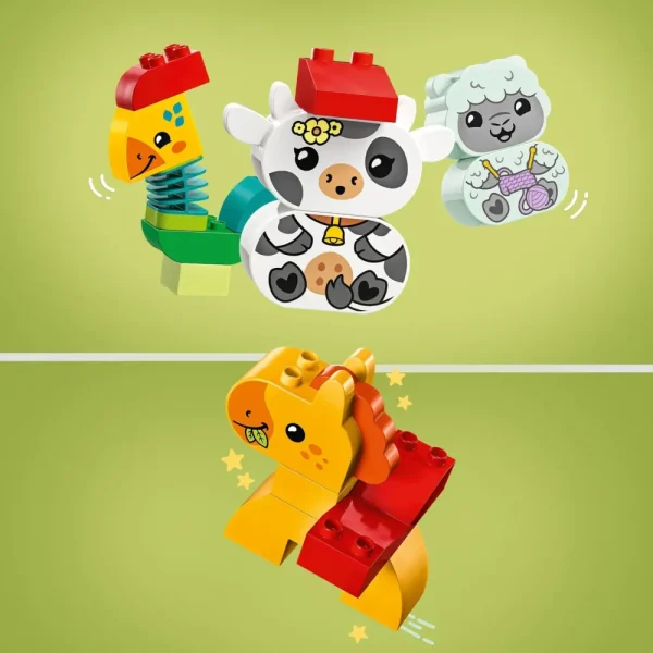 Fashion 10412 Il Treno Degli Animali, Giochi Per Bambini Da 1.5 Anni, Giocattolo Educativo Per L'Apprendimento Didattico Mattoncini