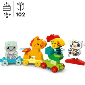 Fashion 10412 Il Treno Degli Animali, Giochi Per Bambini Da 1.5 Anni, Giocattolo Educativo Per L'Apprendimento Didattico Mattoncini