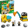 Clearance Duplo Town 10931 Camion E Scavatrice Cingolata, Scavatore Giocattolo, Sviluppo Delle Abilita Motorie, Giochi Per Bambini Mattoncini
