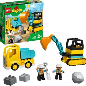 Clearance Duplo Town 10931 Camion E Scavatrice Cingolata, Scavatore Giocattolo, Sviluppo Delle Abilita Motorie, Giochi Per Bambini Mattoncini