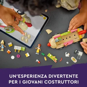 Clearance 42633 Food Truck Hot-Dog, Giochi Per Bambini 4+, Piccolo Camion Giocattolo Con Cucina, 2 Mini Bamboline E Gatto Mattoncini