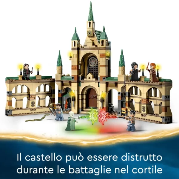 Sale Lego 76415 La Battaglia Di Hogwarts, Castello Giocattolo Con Minifigure Di Bellatrix Lestrange E Voldemort Mattoncini