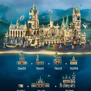 Sale Lego 76415 La Battaglia Di Hogwarts, Castello Giocattolo Con Minifigure Di Bellatrix Lestrange E Voldemort Mattoncini