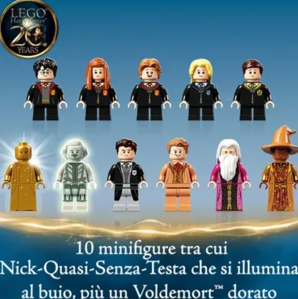 Fashion Harry Potter La Camera Dei Segreti Di Hogwarts, Set Castello Con Sala Grande E Minifigure D'Oro Del 20° Anniversario, 76389 Mattoncini