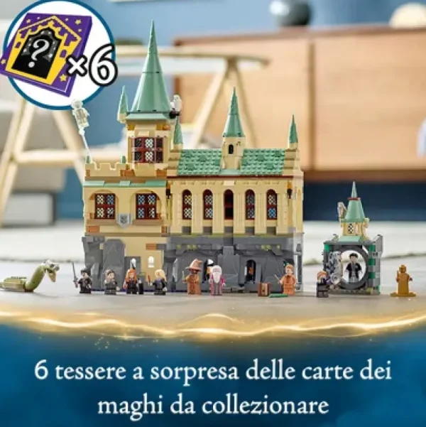 Fashion Harry Potter La Camera Dei Segreti Di Hogwarts, Set Castello Con Sala Grande E Minifigure D'Oro Del 20° Anniversario, 76389 Mattoncini